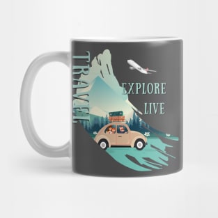 Explore, Live,Travel Mug